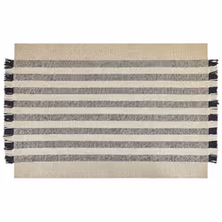 Wool Area Rug 160 x 230 cm Off-White and Black TACETTIN