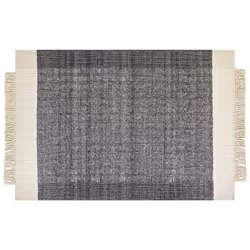 Wool Area Rug 160 x 230 cm Black and Off-White ATLANTI