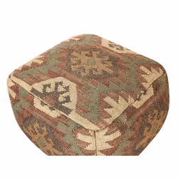 Jute Pouffe Multicolour CUMBUM