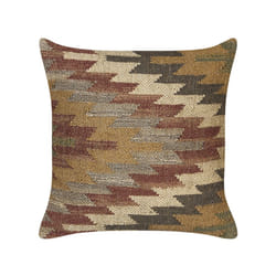 Jute Cushion Geometric Pattern 45 x 45 cm Multicolour DEEPOR