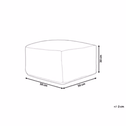 Jute Pouffe 50 x 50 cm Multicolour KATORA