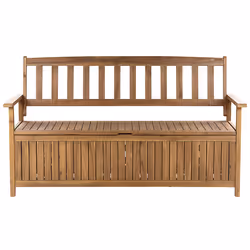 Garden Bench SOVANA 160 cm with Storage Acacia Wood Brown