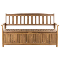 Garden Bench SOVANA 160 cm with Storage Acacia Wood Brown