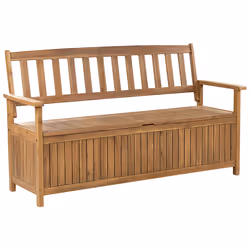 Garden Bench SOVANA 160 cm with Storage Acacia Wood Brown