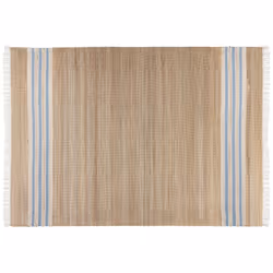Jute Area Rug 160 x 230 cm Beige and Light Blue MIRZA