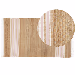 Rug MIRZA 80 x 150 cm Jute Pastel Pink