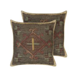 Set of 2 Jute Cushions 45 x 45 cm Multicolour KATORA