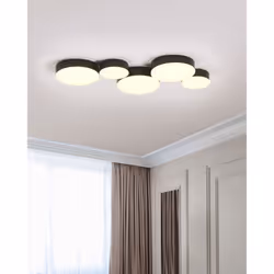 LED Ceiling Lamp LUGA Metal Black