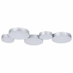 LED Ceiling Lamp LUGA Metal Silver