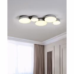 LED Ceiling Lamp LUGA Metal Silver