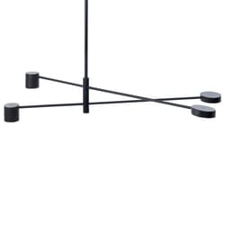 4 Light Pendant Lamp Black BANDON
