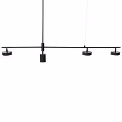 4 Light Metal LED Pendant Lamp Black FOYLE