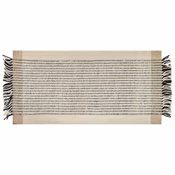 Wool Area Rug 80 x 150 cm Beige and Black DIVARLI