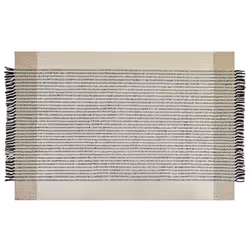 Wool Area Rug 140 x 200 cm Beige and Black DIVARLI