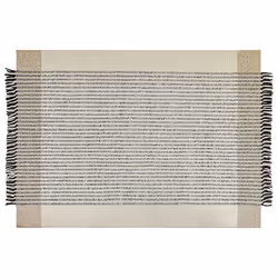 Wool Area Rug 160 x 230 cm Beige and Black DIVARLI