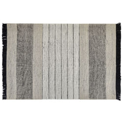 Wool Area Rug 140 x 200 cm Beige and Black YAZLIK