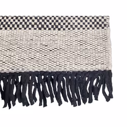 Wool Area Rug 140 x 200 cm Beige and Black YAZLIK