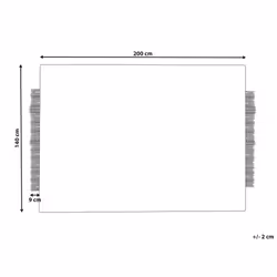 Wool Area Rug 140 x 200 cm Black and White KETENLI - Additional view 2