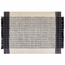 Wool Area Rug 160 x 230 cm Black and White KETENLI