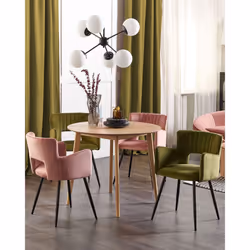Set of 2 Dining Chairs SANILAC Velvet Olive Green - Additional view 4