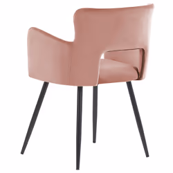 Set of 2 Dining Chairs SANILAC Velvet Pastel Pink