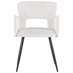 Set of 2 Dining Chairs SANILAC Velvet White