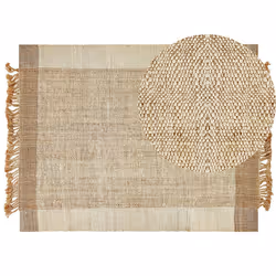 Jute Area Rug 160 x 230 cm Beige DEDEMLI