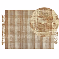 Jute Area Rug 140 x 200 cm Beige BERISSA