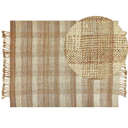 Jute Area Rug 160 x 230 cm Beige BERISSA