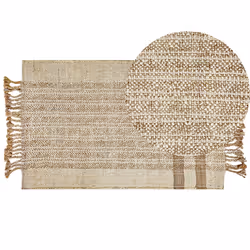 Jute Area Rug 80 x 150 cm Beige ORTAOBA