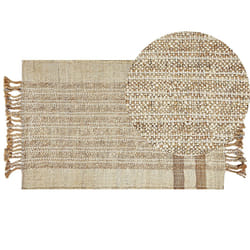 Jute Area Rug 80 x 150 cm Beige ORTAOBA
