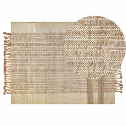 Jute Area Rug 140 x 200 cm Beige ORTAOBA