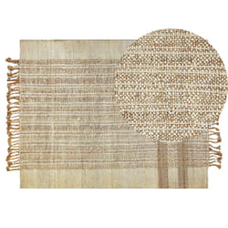 Jute Area Rug 140 x 200 cm Beige ORTAOBA