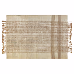 Jute Area Rug 140 x 200 cm Beige ORTAOBA