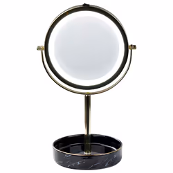 Makeup Mirror LED SAVOIE Black/ Gold