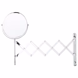 Extending Wall Makeup Mirror YVELINES 57 cm 36 cm Metal Silver