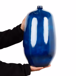 Flower Vase VITORIA Ceramic 45 cm Dark Blue