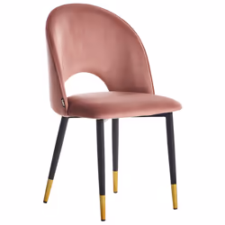 Set of 2 Dining Chairs MAGALIA Velvet Pink
