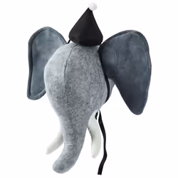 Kids Wall Decor Elephant BADOU Cotton 36 cm Grey