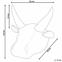 Kids Wall Decor Bull GEOFFREY Cotton 24 cm White
