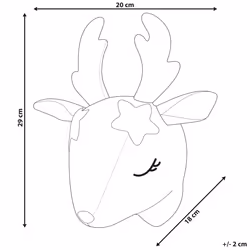 Kids Wall Decor Roe Deer SUZY Cotton 29 cm White