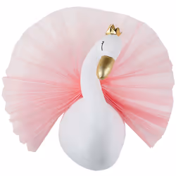 Kids Wall Decor Swan ODETTA Cotton 32 cm White