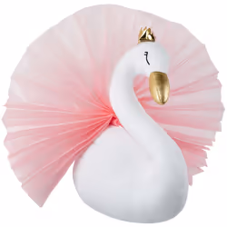 Kids Wall Decor Swan ODETTA Cotton 32 cm White