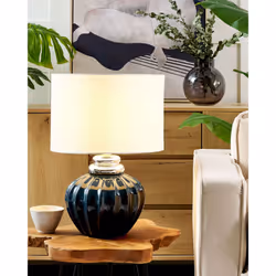 Table Lamp NERIS Ceramic Dark Blue