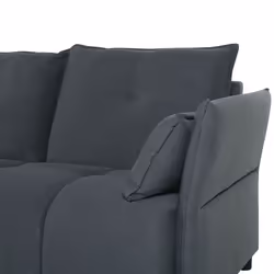 Corner Sofa TOMRA Fabric Graphite Grey 4 Seater Right Hand - Additional view 5