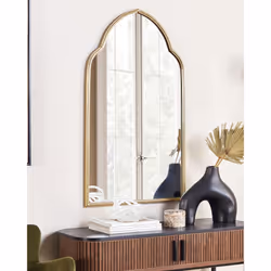 Wall Mirror ACONCHI 58 cm 104 cm Metal Gold