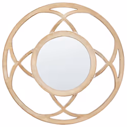 Wall Mirror IZTAPALAPA 60 cm 60 cm Light Brown