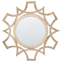 Wall Mirror ZAPOPAN 60 cm 60 cm Light Brown