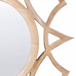 Wall Mirror ZAPOPAN 60 cm 60 cm Light Brown - Additional view 4