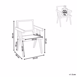 Dining Chair WESTBROOK Mahogany Black